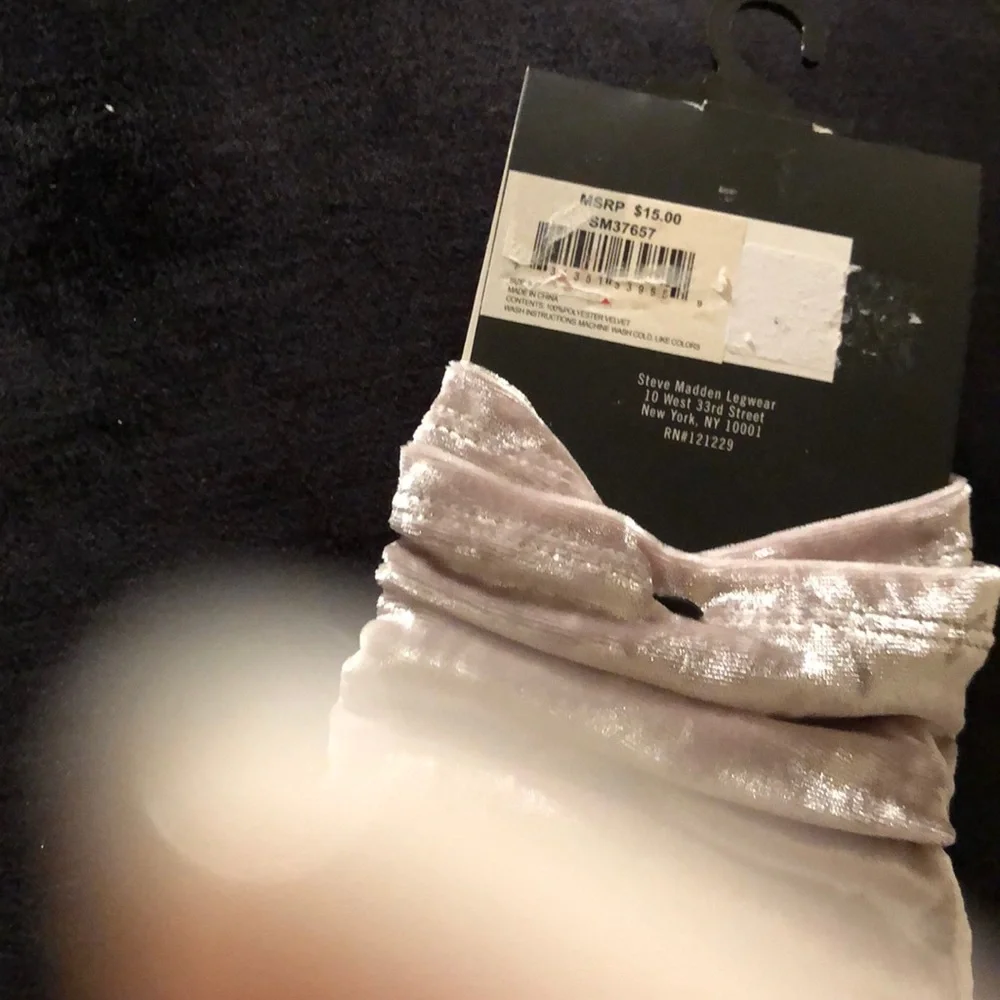 Steve Madden Silver Velvet Anklets